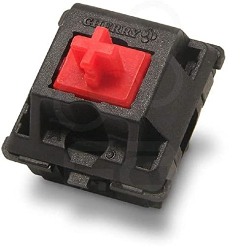 Granvela Cherry MX Switches MX1AG1NN | Montaje en placa | Interruptores táctiles de clic para teclado mecánico (rojo, 10 piezas)