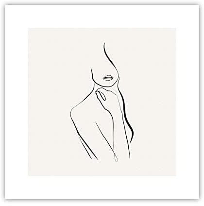 Wandposter Art Prints 30x30cm Poster ohne Rahmen Frau Skizze Zeichnung Küche Wanddeko Bild Wand Kunstdruck Deko Wandbilder Dekoration Wohnzimmer Schlafzimmer Modern Wall Art Decor P2XAC30x30-5045