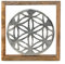 DESIGN DELIGHTS WANDBILD Mandala | 20 cm, Metall, Mangoholz | Blumen Wanddeko, Metallbild mit Holzrahmen, Lebensblume Wandobjekt