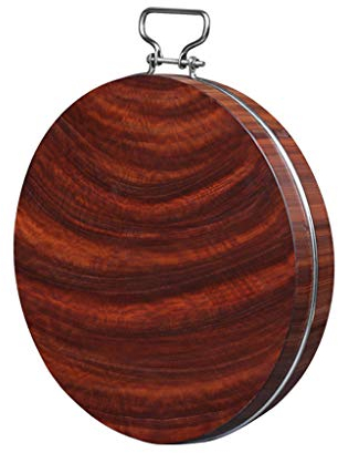 Tagliere Rotondo in Legno Massello Tagliere Legno Intero con Mano Appesa Tagliere Spessore 5 Cm Cuoco/Hotel/Fabbrica/Ristorante/Verdure Dedicato (Color : 39 * 5cm/1.27 * 0.16inch) little surprise