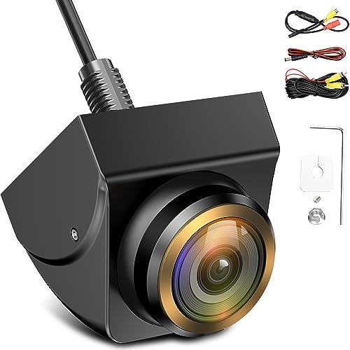 HD 720P Cámara de Marcha Atrás, 360° Ajustable Camara Trasera Coche, Gran Angular 170° IP68 Impermeable Camara Marcha Atras Coche Nocturna para automóvil, SUV, Camper, Caravana