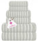 Casa Copenhagen Ecstatic 6-teiliges Handtuchset – Grauviolett, 600 g/m², 2 Badetücher, 2 Handtücher, 2 Waschlappen aus weicher ägyptischer Baumwolle für Badezimmer, Küche und Dusche