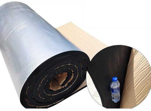 Isolierung selbstklebend dämmmatten, selbstklebend Dämmmatten,Dämmung Isolierung Kautschuk mit Alu Folie Rolladen Kasten rollo ,Dämmung Isolierung Kautschuk ( Color : 10mm(THK) , Size : 1*2M(2m²) )