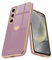 Teageo Kompatibel mit Samsung Galaxy S24 Plus 5G Hülle, Süße Mädchen Handyhülle Luxuriös Galvanisierte Glitzer Weich TPU Kameraschutz Kratzfest Stoßfest Schutzhülle für S24 Plus 5G, Sakura Lila