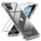 Tentoki 3 in 1 für panzerglas und hülle iPhone 11 Pro Max,[Nie Vergilbung] schutzfolie iPhone 11ProMax TPU handyhülle Schlanke Stoßfeste Anti Kratzt Transparent