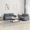 Hommdiy Sofagarnitur, Sessel Couch mit Kissen, Sofa Wohnzimmersofa mit Armlehnen, Couchgarnitur Designsofa Sitzmöbel Polstermöbel,Samt Dunkelgrau,Mit Kissen