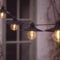 Lights4fun Outdoor 15 Warm White LED Solar Powered Vintage Pendant Festoon String Lights Fully Waterproof Decorative Garden Lights 2.5m