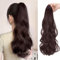 Ponytail Extension 55cm haarteil mit klammer Zopf Extension Ponytail Extension Natürliche Synthese Extensions Zopf Wellig Lockig Hair Extensions Zopf, geeignet für Frauen und Mädchen (Dunkelbraun).