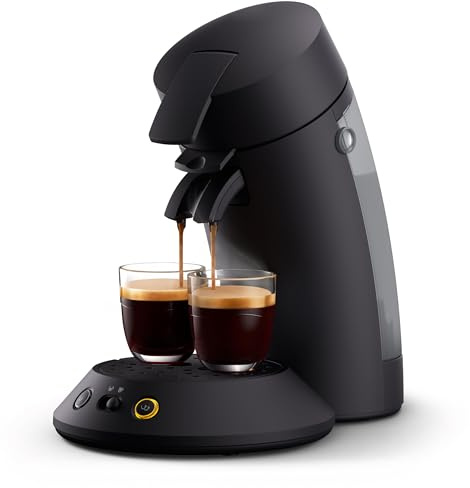 Genérico Cafetera de Monodosis, Tecnología Coffee Boost para Máximo Sabor, Selección de Intensidad, Tecnología Crema Plus, 1 o 2 Tazas en Menos de 1 Minuto, Negro