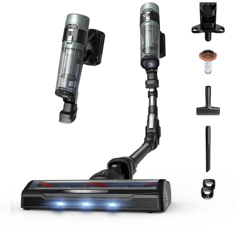 Rowenta X-Force Flex 10.80 Essential, Aspirapolvere Senza Fili, RH7A35 | Scopa Elettrica con Potenza 120 AW, Autonomia Fino a 60 Min, Spazzola Multifunzione con Luci LED, Senza Filo, Verde Salvia