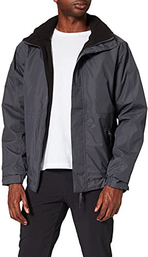 Regatta Blouson Aviateur Homme Imperméable Doublé Polaire avec Capuche dissimulée Dover Jackets Waterproof Insulated Homme Seal Grey/Black FR: XL (Taille Fabricant: XL)