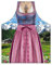 Tobeni 1786 Schürze Bavarian Woman Traditional für Grill und Küche