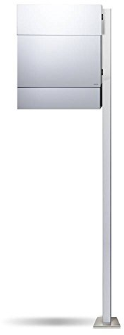 Radius Standbriefkasten Letterman 5 weiss Zeitungsrolle mit Pfosten - 566 e
