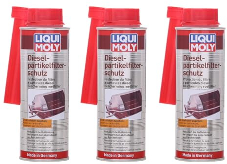LIQUI-MOLY Diesel Particulate Filter Additive 250 ml - Protective, Reduces Soot Formation, Extends Filter Life - Set of 3 for 50-70 Liters Diesel Fuel