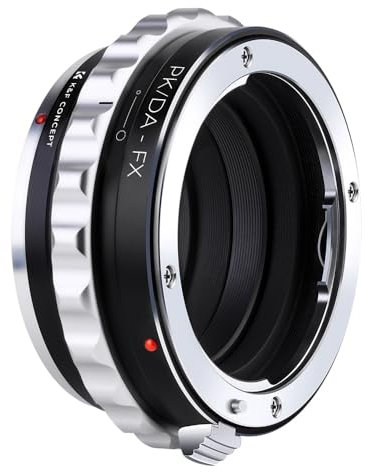K&F Concept PK/DA to FX Adapter, Manual Lens Mount Adapter with Aperture Control Ring for Pentax K AF PK DA A Mount Lens Compatible with Fujifilm Fuji X Mirrorless Cameras