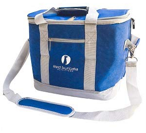 Red Suricata XL Isolierter Kühler – Faltbare Kühltasche für 50 Dosen – hält 6 Stunden kühl – 30 l weiche, isolierte Kühltasche für Strand, Picknick, Reisen, Camping (meliertes Blau/Hellgrau), Blau