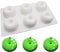 stampi in silicone per dolci, stampi silicone per Bigné,Pudding e Cubi di Ghiaccio, 6 Fori Forma di Raggio, bianco