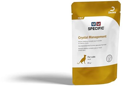 SPECIFIC® Crystal Management (FCW-P) 12 x 85 g - Nassfutter für Katzen - Trägt zur Auflösung von Struvitsteinen bei & beugt Neubildung vor - Geringer Mineralgehalt - DECHRA Veterinary Products