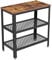 VASAGLE Table d’Appoint, Table Console, 2 Étagères en Maille, pour Couloir, Salon, Chambre, Bureau, Gain d’Espace, Montage Facile, Style Industriel, Marron Rustique LET33BX