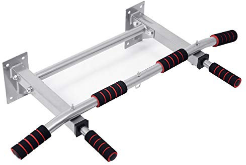 Lions Pull Up Bar, Wall Mountain Bar Bracket Stand for Pull-Ups Chin Ups Fitness Exercise Home Gym Strength Training Upper Body Workout Station, Maximum 300kg Weight Capacity, Non Slip Hand Grips
