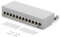 HB-DIGITAL 12-Port Cat 6 LSA Patchpanel, Patchfeld, geschirmt, Weiß Verteilerfeld Cat.6 (250 MHz) Desktop (Tisch) & Wandmontage 12x RJ45 Buchse, TIA568A oder TIA568B Erdungskabel