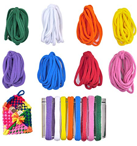 KRISMYA Kids Weaving Loops Refills, 192 Pcs Loom Potholder Loops with Multiple Colors for Kids DIY Crafts, Compatible with 7 Inch Weaving Loom