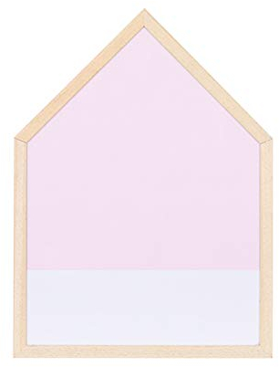 Whiteboard Hausform Rosa Und Weiß Spleißen Trockener Löschbrett - Für Home Kinder Studenten Graffiti Malerei Memo Nachricht Unterricht Demonstration(Size:80X120CM)
