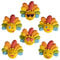 Bombasei Kuchen Deko Karneval 12 Lustige Gesichter | Essbare Clowns Deko für Kuchen, Torten und Muffins zum Fasching und Karneval | Muffins Deko essbar | Emoji Zuckerfiguren Karneval