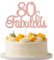 Gyufise 3Pcs 80 & Fabulous Cake Toppers Rose Gold 80 Birthday Anniversary Cake Toppers for 80 Birthday Anniversary Party Decorations Happy 80th Birthday Cake Decorations Supplies