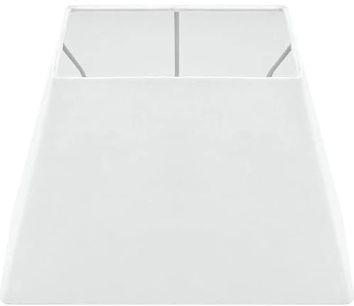 Wogati® Premium Lampenschirm E14/E27 Baumwolle | verschiedene Größen & Farben | Farbe: Weiß Trapez/Größe: S | Lampenschirm Stehlampe + Lampenschirm Hängelampe + Lampenschirm für Tischlampe