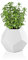 FORVEGA - Alma Blumentopf, Höhe 53 cm, Lochdurchmesser 31,5 cm, mit Ablage, modernes Design, langlebig und solide, für Haus und öffentlichen Raum, Gartendekoration, polnisches Produkt, weiß