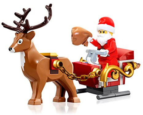 LEGO Holiday Mini Build - Santa Claus Minifigure with Mini Sleigh and Reindeer, A Great Present for Kids 10275 (41 Pieces) No Box