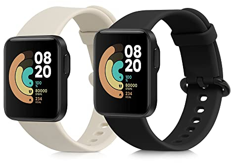 kwmobile 2X Sportarmband kompatibel mit Xiaomi Mi Watch Lite/Redmi Watch Armband - Fitnesstracker Band Set aus TPU Silikon