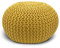 casamia Pouf Ø 55 o. 45 cm Strickhocker Sitzpouf Bodenkissen Premium Outdoor nachhaltig Größe ø 55 cm, Farbe gelb - Freesia