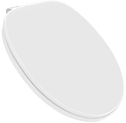 shelfmade Toilettendeckel Absenkautomatik - Toilettensitz in vielen Motiven - Stabiler & robuster Toilettensitz Toilettendeckel - hochwertiger absenkbarer Toilettendeckel - (glänzend weiß)