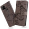 DENDICO Coque pour Google Pixel 5 XL/Pixel 4A 5G, Papillon Imprimé Housse en Cuir PU Magnétique Portefeuille, Étui à Rabat pour Google Pixel 5 XL/Pixel 4A 5G, Gris