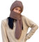 Winter Warm Elastisch Weich Ohrenschutz Strickschal Mütze Fleece Gefüttert Beanie Mütze, H01-Khaki, Medium