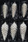 Thüringer Christbaumschmuck Exclusiv Silber Zapfen 12+16cm Handarbeit Germany 6er Set