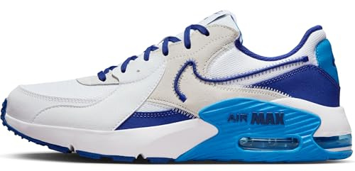 Nike Men's Air Max Sneaker, White/Deep Royal Blue-Photo Bl, 10.5 UK