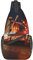 RVENU Moulin Rouge bedruckte Schultertasche, Kreuz-Brusttasche, diagonal, modisch, für Reisen, Wandern, Schulterrucksack, Unisex, Schwarz, Einheitsgröße