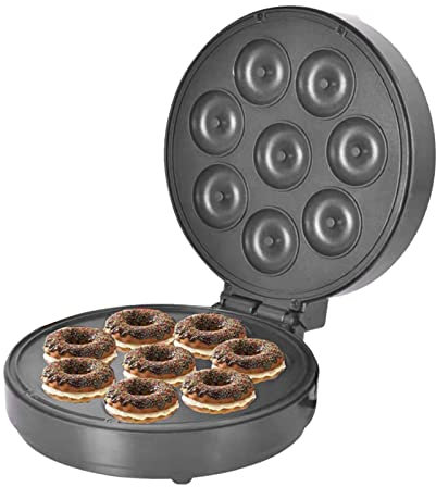 Gaimety Donut Maker, 1400W Rapid Heating Donut Maker Machine with Exquisite Handle, Non-Stick 8- Donut Maker, Donut Maker Machine for Muffins Parties Cakes Brownies