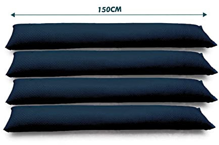 Set di 4 barriere anti-inondazione attivate dall'acqua da 150 cm per porta di casa, sacchetti anti-inondazione senza sabbia per garage e sottosuolo (150 CM-4 PACK)