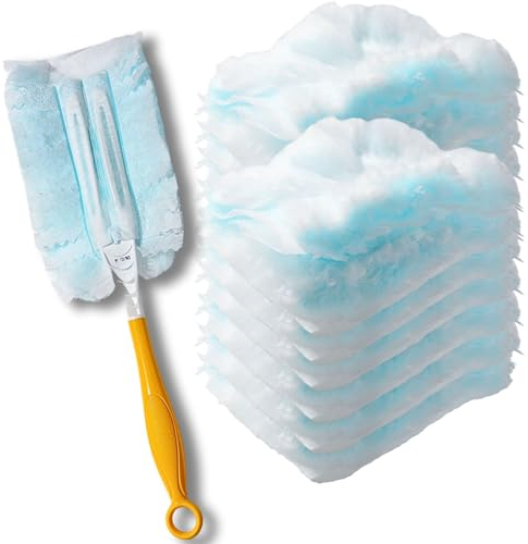 Frescares Duster Refills (18 Packs, Blue), Static Dust Removal Brush Disposable Replacement Head Compatible with Swiffer Duster Refills for Dusting Electronics, Furniture, Blinds, Ceiling Fans