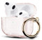 AIRSPO Airpods 3 Case Cover, Clear Soft TPU Protective Cover Compatible with Apple AirPods 3rd Generation Wireless Charging Case with Keychain (Glitter Pink)