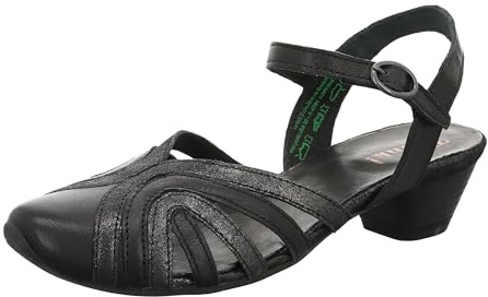 Think! Damen AIDA chromfrei gegerbte nachhaltige Halbschuhe, SCHWARZ/Kombi 0000
