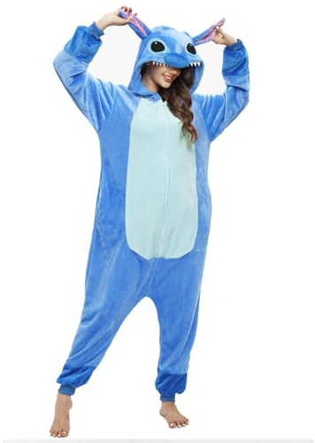 shengo Stitch Onesie Tuta Animal Relax Costume Donna Pigiama Carnival Halloween Pigiama Cosplay Adults Carnival Onesie, s, S Große Größen