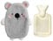 1 bouillotte Koala - Bouillotte d'hiver amovible en peluche - Sac à eau en PVC à température constante - Convient pour la chaleur hivernale - Sac de glace d'été (gris)