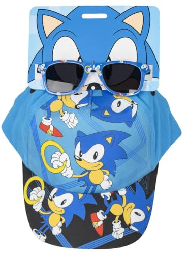 CERDÁ LIFE'S LITTLE MOMENTS Unisex Kids Sonic Cap und Sonnenbrille im Set Sunglasses, Multicolor, Standard
