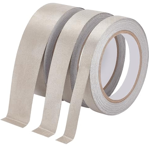 AHANDMAKER 3 Rolle Faraday-Klebeband, Doppelt Leitfähiges Gewebeband Für EMI LF EMF-Abschirmung, Interferenzschild (0.6 Zoll X 21.9 Yard)., 1 Zoll X 21.9 Yard, 1.4 in X21.9 Yard