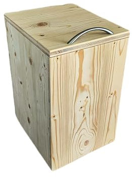 Bac à copeaux avec couvercle en bois pour toilette sèche - Fabrication Française Artisanale